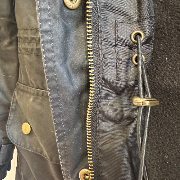 BARBOUR - Waxed Cotton Jacket Size US 4 Black EUC - Picture 11 of 11